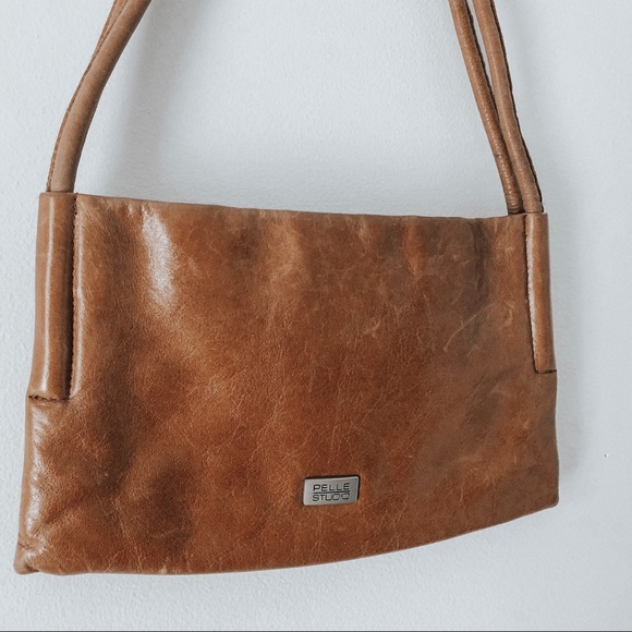 Pelle Studio Camel Leather Clutch Bag - Picture 2 of 4